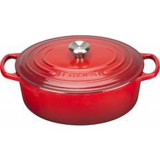 Le Creuset Cerise Signature Cast Iron Oval med låg