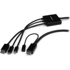 DisplayPort mini - Kabeladaptere Kabler StarTech DisplayPort Mini/HDMI/USB C - HDMI/USB B Micro M-F 2m
