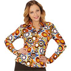 Damer - Tidstypiske Udklædningstøj Widmann 70'er Dameskjorte Bobler