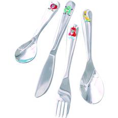 Steel Function Børnebestik Steel Function Happy Heads Cutlery 4pcs