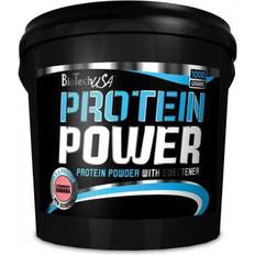 Bananer - Mælkeproteiner - Pulver Proteinpulver BioTechUSA Protein Power Strawberry & Banana 4kg