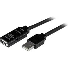 Blå - USB A-USB A - USB-kabel Kabler StarTech USB A-USB A 2.0 M-F 20m