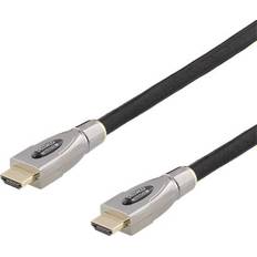 Deltaco HDMI-kabler Deltaco Prime Active Braided 18Gbps HDMI - HDMI High Speed ​​with Ethernet 10m