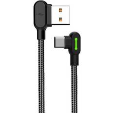 Begge stik - USB A-USB C - USB-kabel Kabler Mcdodo Braided LED USB A-USB C (2xAngled) 3.0 1.2m