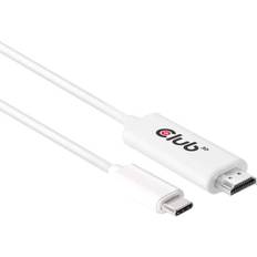 Han - Han - Standard HDMI-standard HDMI - USB-kabel Kabler Club 3D USB C 3.1 - HDM 2.0 1.8m