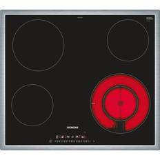 60 cm - Glaskeramiske kogeplader - Rustfrit stål Kogeplade indbygning Siemens ET645FFN1E