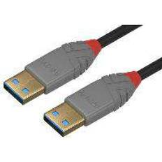 Guld - Han - Han - USB A-USB A - USB-kabel Kabler Lindy Anthra Line USB A-USB A 3.0 2m
