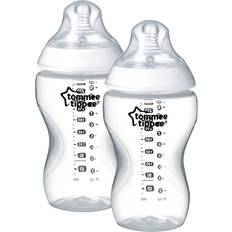 Tommee Tippee Tåler maskinvask Sutteflasker Tommee Tippee Closer to Nature Clear Bottles 340ml 2-pack
