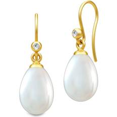Julie Sandlau Perler Smykker Julie Sandlau Aphrodite Earrings - Gold/Pearl