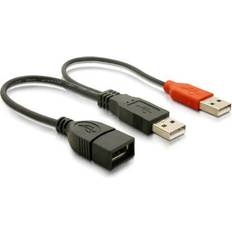 DeLock 2USB A-USB A 2.0 M-F 0.2m
