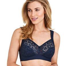 Miss Mary Cotton Lace Non Wired Bra - Dark Blue