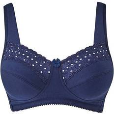 Miss Mary F BH'er Miss Mary Broderie Anglais Non-Wired Bra - Dark Blue