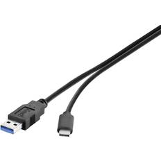 Skærmet - USB A-USB C - USB-kabel Kabler Renkforce USB A - USB C 3.1 1.8m