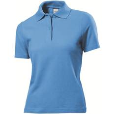 Blå - Viskose Polotrøjer Stedman Short Sleeve Polo Shirt - Light Blue