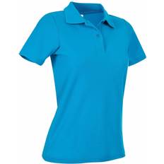 Blå - Viskose Polotrøjer Stedman Short Sleeve Polo Shirt - Ocean Blue