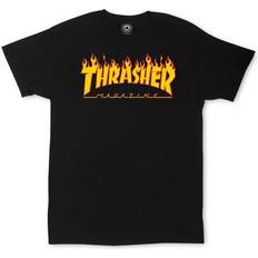 Thrasher Magazine L Overdele Thrasher Magazine Flame T-shirt - Black