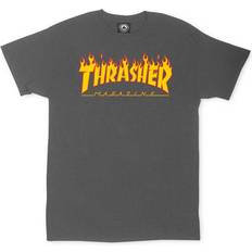 Thrasher Magazine L T-shirts & Toppe Thrasher Magazine Flame Logo T-shirt - Charcoal