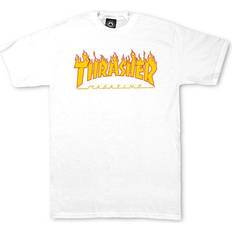 Thrasher Magazine L T-shirts & Toppe Thrasher Magazine Flame Logo T-shirt - Hvid