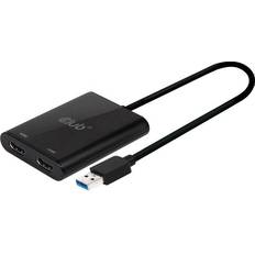 HDMI-kabler - Han – Hun Club 3D USB A-2HDMI M-F 0.3m