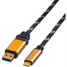 Roline USB A-USB C - USB-kabel Kabler Roline Gold USB A-USB C 3.1 (Gen.2) 1m