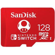 128 GB - Class 10 - V30 - microSDXC Hukommelseskort & USB Stik SanDisk Nintendo Switch Red microSDXC Class 10 UHS-I U3 100/90MB/s 128GB