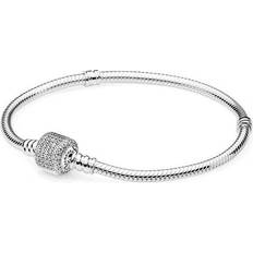 Pandora Kubisk Zirkon - Sølv Armbånd Pandora Moments Bracelet - Silver/Transparent