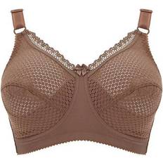 Miss Mary Cotton Dots Non-Wired Bra - Brown