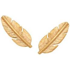 Heiring Smykker Heiring Feather Mini Earrings - Gold