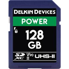 Delkin U3 Hukommelseskort & USB Stik Delkin Power SDXC Class 10 UHS-II U3 V90 300/250MB/s 128GB