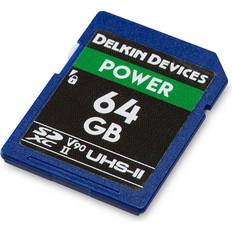 Delkin U3 Hukommelseskort Delkin Power SDXC Class 10 UHS-II U3 V90 300/250MB/s 64GB