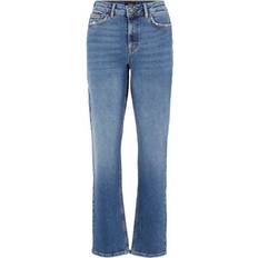 Vero Moda Vmsara Relaxed Normal Waist Straight Fit Jeans - Blue/Medium Blue Denim
