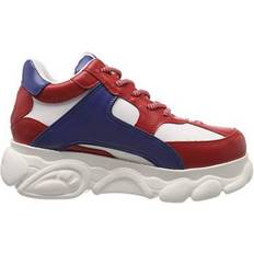 Dame - Polyuretan Sneakers Buffalo CLD Colby W - Blue/White/Red
