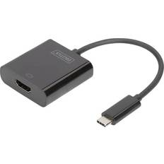 Digitus HDMI-kabler - USB C-HDMI Digitus USB C-HDMI 3.1 M-F 0.2m