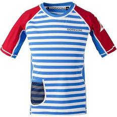 Didriksons Piger Badetøj Didriksons Surf UV T-shirt - Malibu Blue Simple Stripe (502473-945)