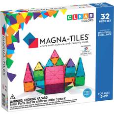 Plastlegetøj Byggelegetøj Magna-Tiles Clear Colors 32pcs