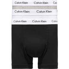 32 - Grå - W25 Tøj Calvin Klein Cotton Stretch Trunks 3-pack - Black/White/Grey Heather