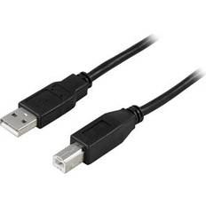 Nikkel - USB-kabel Kabler Deltaco USB A - USB B 2.0 1m
