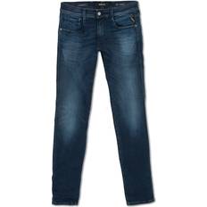 Replay L Bukser & Shorts Replay Anbass Hyperflex Re-Used Jeans - Dark Blue
