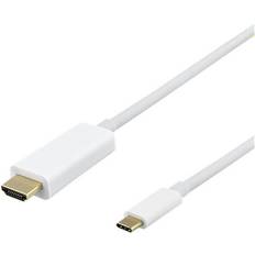 Deltaco USB C-HDMI - USB-kabel Kabler Deltaco USB C-HDMI 2m