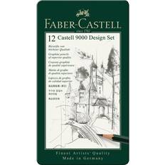 Faber-Castell Blyanter Faber-Castell 9000 Graphite Pencil Design Set Tin of 12