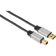 Hama USB A-USB B - USB-kabel Kabler Hama Metal USB A - USB B 2.0 5m