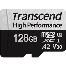 Transcend 128 GB - microSDXC Hukommelseskort & USB Stik Transcend 330S microSDXC UHS-I U3 V30 A2 128GB +Adapter