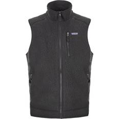 Herre - S - Sort Veste Patagonia M's Retro Pile Fleece Vest - Black