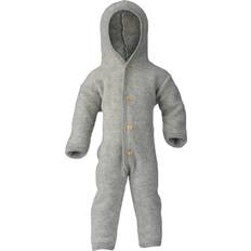 86 - Grå Fleece heldragter ENGEL Natur Hooded Fleece Overall - Light Grey Mélange (575722-091)