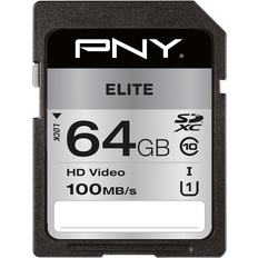 PNY 64 GB - Class 10 - SDXC Hukommelseskort PNY Elite SDXC Class 10 UHS-I U1 100MB/s 64GB