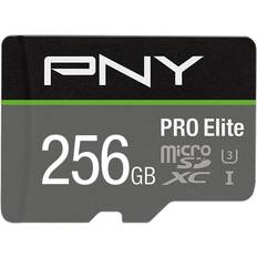 PNY 256 GB - V30 - microSDXC Hukommelseskort PNY Pro Elite microSDXC Class 10 UHS-I U3 V30 A1 100/90MB/s 256GB +Adapter