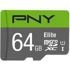 64 GB - Class 10 - microSDXC Hukommelseskort & USB Stik PNY Elite microSDXC Class 10 UHS-I U1 85MB/s 64GB +Adapter
