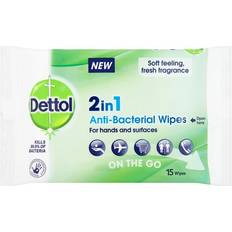 Dettol Hånddesinfektion Dettol 2in1 Anti-Bacterial Wipes 15-pack