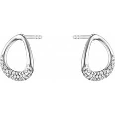 Georg Jensen Diamanter - Sølv Øreringe Georg Jensen Offspring Earrings - Silver/Diamonds