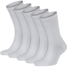 Frank Dandy Hvid Undertøj Frank Dandy Bamboo Solid Crew Socks 5-pack - White
